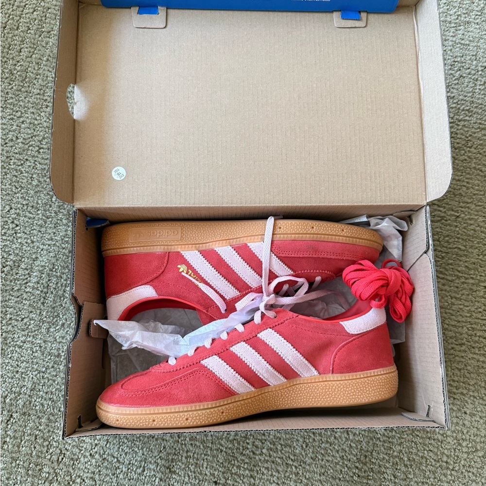 Adidas Women’s Spezial Red and Pink Sneakers
